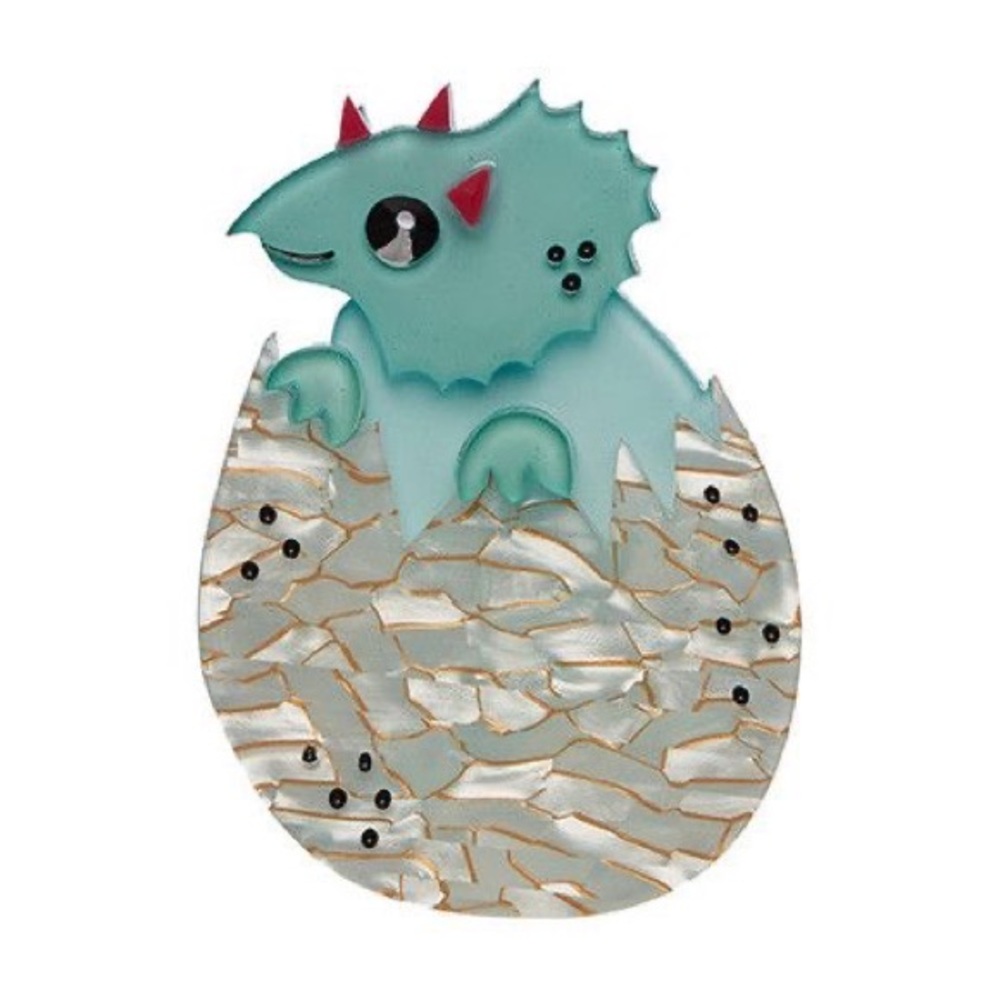 Erstwilder Cera Says Hello Brooch Rare Dinosaur